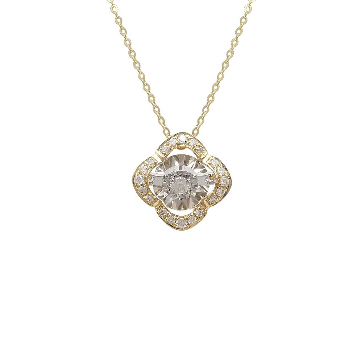 Nieuwe Ontwerp 18K Real Gold Met Natuurlijke Diamant Groothandel Dansen Diamant Ketting Voor Vrouwen