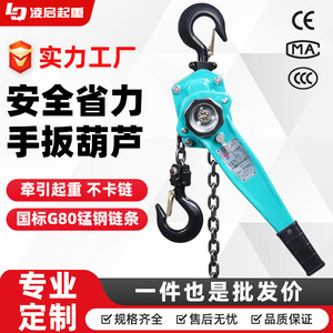 Hand Lever <b>Hoist</b> Manual Chain <b>Hoist</b> 0.5t 6m Lifting Height Construction Site Use Steel Blue - Product Image 2