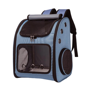 Transparent Oxford Polyester Lightweight Large Capacity Zipper Portable Outdoor Pet <b>Backpack</b> for <b>Cats</b> Dogs-Breathable Travel - Product Image 1
