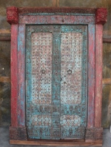 Puertas indias antiguas vintage, puertas antiguas, muebles de reproducción, puertas antiguas, madera recuperada, hecho a mano, forma y tamaño personalizados - Product Image 5