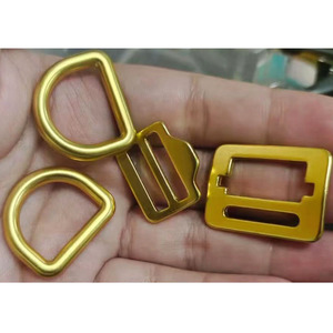 Collier de chien laisse harnais 7075 aluminium D-ring O-ring Triangle ajusteur diapositives glissières échelle boucle matériel accessoires - Product Image 2
