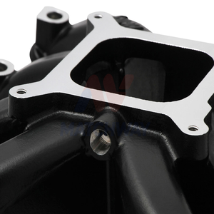 MATCHWAY Nuovo Collettore di Aspirazione Super Victor in Alluminio Nero Lavorato CNC, Singolo Piano 4150 EFI, per Gen III LS3 L92, Barra Carburante Rettangolare - Product Image 6