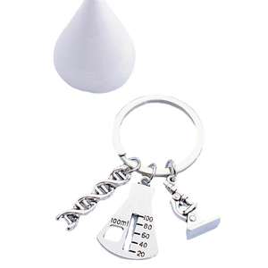 Regalo creativo para profesor de química genética, llavero de experimento de biología de microscopio molecular de química de ADN - Product Image 1