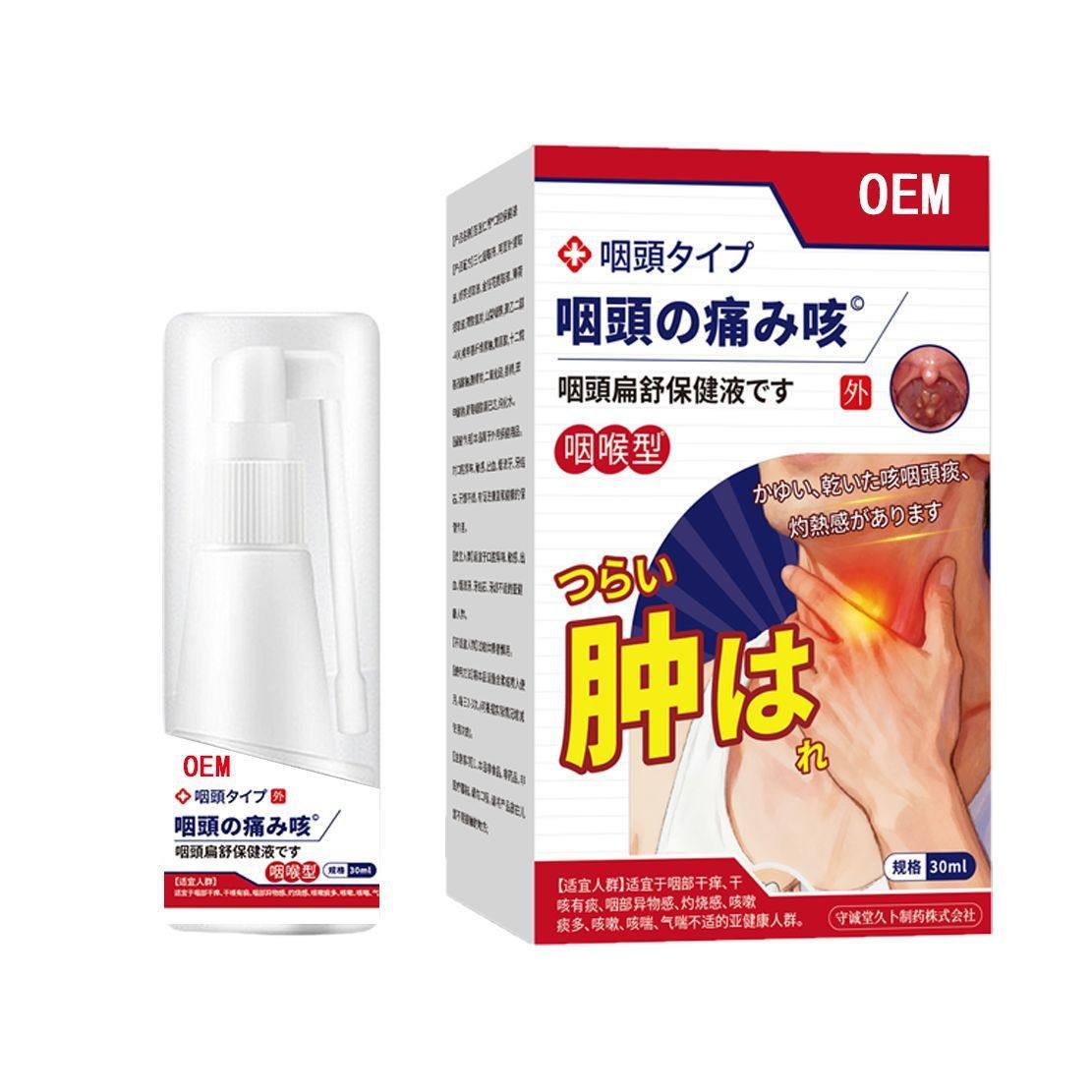 Throat swelling and pain spray