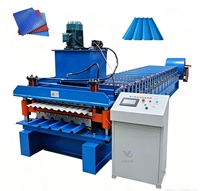Machine de formage à froid de tôles d'acier revêtues de couleur YS, machine à fabriquer des tuiles de toiture à double couche
