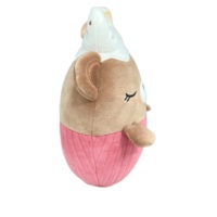 Boneka Hewan OEM Lucu Warna Pink Coklat, Mainan Beruang Super Lembut Isi Kapas PP, Pereda Stres, Hadiah Anak untuk Pesta/Ulang Tahun