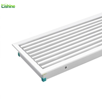 Grilles de ventilation linéaires modernes en plastique ABS durable, diffuseur de plafond à fentes, grille d'aération étroite personnalisée pour usage résidentiel et commercial
