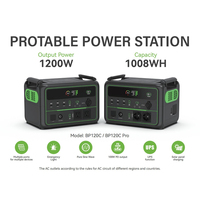 1008Wh 1200W BP120C Stasiun Daya Portabel LiFePO4 Generator Tenaga Surya Gelombang Sinus Murni UPS Cadangan dengan 100W PD untuk Berkemah RV Luar Ruangan