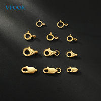 VFOOK-Fermoir pour collier en or massif avec fermoir multipurose, accessoire pour la conception de bricolage, 14K, 18K