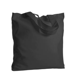 Grace Cotton Shopping <b>Bag</b> Medium 30-50cm <b>Black</b> Daily Use <b>Hand</b> Length Handle - Product Image 1