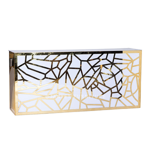 Luxury Gold Stainless Steel <strong>Outside</strong> Party Modern <strong>Bar</strong> Counter Design Cocktail Table - Product Image 3