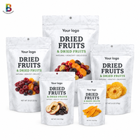 Sachet Doypack Personnalisé Imprimé sur Mesure pour Aliments et Snacks, 200g 500g, Emballage Refermable pour Fruits Séchés avec Fermeture Éclair, Fabrication OEM