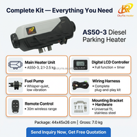 Chauffage diesel OkyRie AS50-3 5KW, puissance réelle de 5000W, sans accumulation de carbone, chauffage pour camping-car en altitude.