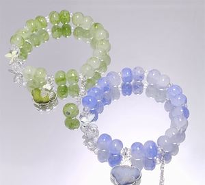 Pulsera de cuentas de cristal craquelado Fantasy Popcorn con dije de mariposa, pulsera de cuentas de colores degradados, pulseras de la amistad para mujer, joyería - Product Image 3