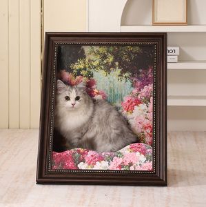 Модернизированная фотография 4D Vision для домашних животных, всемирно известные картины, декоративная игровая площадка, роскошная картина маслом, кровать для кошек - Product Image 4