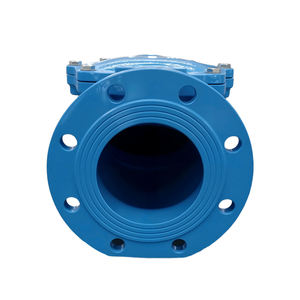 صمام فحص يدوي من حديد الدكتايل لمعالجة مياه الصرف الصحي رفرف مقاوم للسدادة بشفة اتصال PN16 مطرقة مياه للوقاية من المضخة - Product Image 3