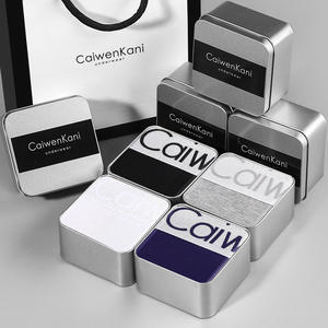 Calzoncillos Bóxer Ultrafinos de Algodón Modal con Grafeno para Hombre, Ropa Interior Cómoda, Caja de Regalo, Color Puro, Cintura Media - Product Image 1