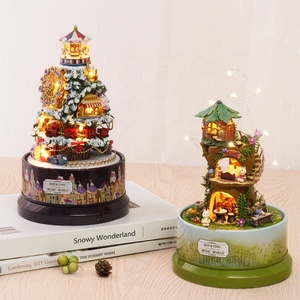 Boîte à musique rotative DIY mignonne pour chambre, accessoires de jouets, <span class=keywords><strong>cadeau</strong></span> romantique, décoration de la maison, décoration esthétique de la chambre, décorations pour la maison - Product Image 1