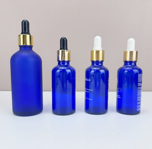 Empty Round Shoulder Glass <b>Dropper</b> <b>Bottle</b> 30ml 60ml 1oz Frosted Glass Screen Printed with White Ring for Essential Oil - Product Image 2