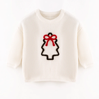 Suéter de punto para niñas, bordado personalizado, nombre personalizado, manga larga, Otoño Invierno, Navidad