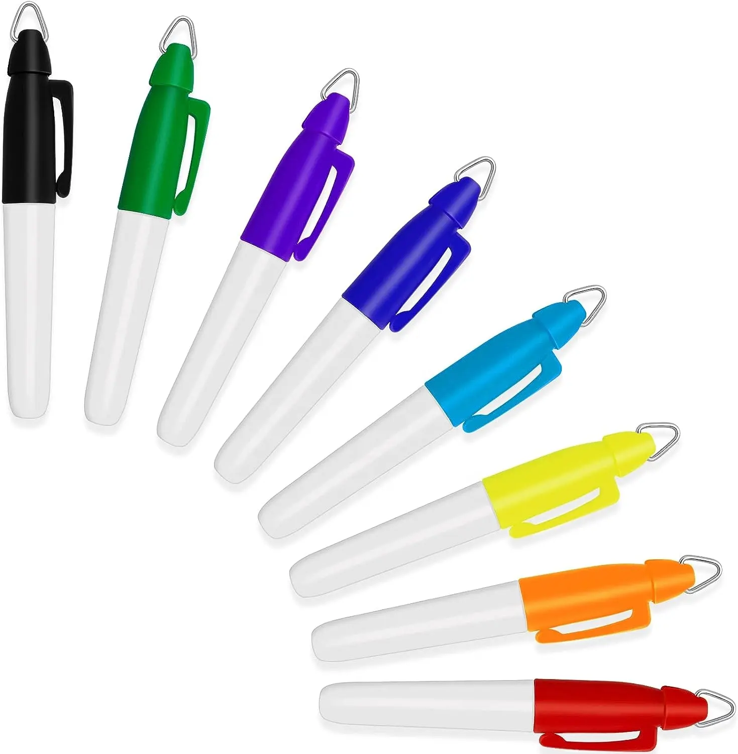 Mini đánh dấu vĩnh viễn cho y tá huy hiệu, các loại màu sắc mini đánh dấu Golf Bóng Bút Đánh Dấu với Golf Keychain Clip