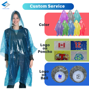 Imperméable en PE 50 x 80 pouces, <span class=keywords><strong>poncho</strong></span> de pluie d'urgence à usage unique - Product Image 2