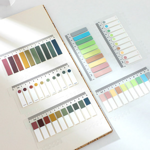 Morandi Color Sticky Notes Index Labels 20x8.5cm Self-Adhesive Paper <b>Memo</b> <b>Pad</b> For Notebooks Organization - Product Image 3