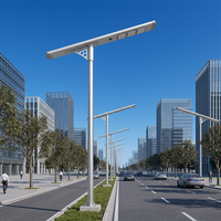 Contrôleur solaire MPPT en silicium monocristallin IoT, indice de protection IP65, lampadaire LED 120W avec construction en alliage d'aluminium