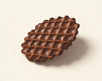 Galletas de Chocolate Dulces y Crujientes SAM's Choco Waffles para Niños, 2 Paquetes, 8 Cajas, Envueltas Individualmente, Venta al por Mayor