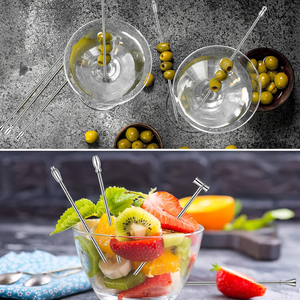 Tusuk koktail stik Cocktail tusuk gigi baja nirkarat Bar Martini Olive Picks untuk Bar Barbekyu buah berdarah Mary minuman tongkat - Product Image 4