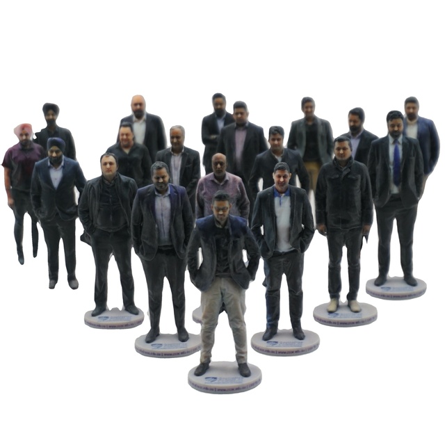 Polyjet 3D Printing Service Multicolor Photopolymer Resin Human Face Portrait Model Custom Rapid Prototype Small Batch