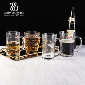 Caneca de vidro de alta qualidade com design gravado, caneca de vidro de chá para beber café com esmalte transparente