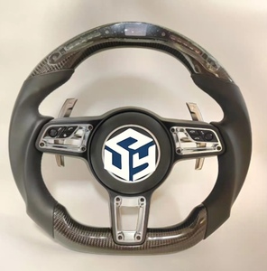 Volante Personalizado de Fibra de Carbono y Cuero para Porsche Macan Cayenne 718 911 918 958 970 971 con Funciones LED para el Modelo Cayman - Product Image 1