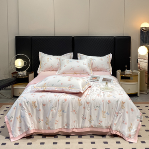 OEKO-TEX <span class=keywords><strong>2025</strong></span> Mùa Hè Quilt <span class=keywords><strong>Set</strong></span> Rửa Sạch Bộ Đồ Giường Cotton Đặt Bán Buôn Kỹ Thuật Số In Comforter <span class=keywords><strong>Set</strong></span> Với Gối Làm Mát Chăn - Product Image 6