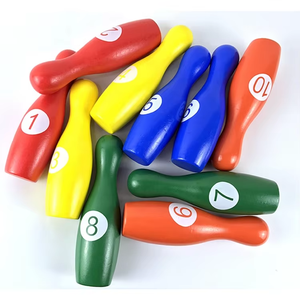 Juego de bolos de madera de tamaño mediano, juego de pelota rodante de mesa con reconocimiento de números para niños pequeños, juguete de rompecabezas interactivo - Product Image 4