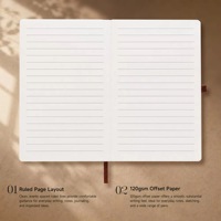 Carnet de notes A5 en cuir PU avec logo personnalisé en relief, papier ligné, agenda professionnel avec porte-stylo et bande élastique pour le bureau