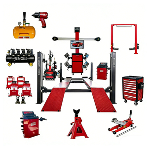 JINGLI - Juego Completo de Equipos de Reparación de Vehículos, Elevador de Autos de Cuatro Postes, Alineación de Ruedas 3D con Certificación CE para Taller Mecánico - Product Image 1