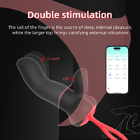 APP-gesteuerter Fingerförmiger Dildo G-Punkt Klitoris-Nippel-Massagegerät Vibrator Analplug Weiblicher Erotischer Masturbator Erwachsenen-Sexspielzeug