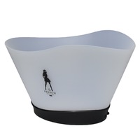 Vente directe usine – Seau à glace ondulé de luxe en plastique de 12 L avec LED lumineuses et cubes de glace colorés pour bars, KTV et rentrée scolaire