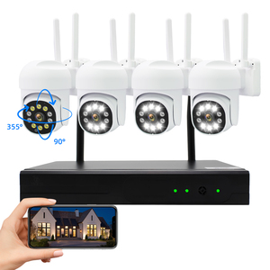 Không dây IP CCTV Home Hệ thống an Ninh với 4CH NVR Kit 4 3MP PTZ máy ảnh mạng HDD lưu trữ OEM cho trong nhà/ngoài trời sử dụng - Product Image 1