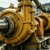 Pompe centrifuge à sable robuste pour l'industrie minière, alimentée en courant alternatif, construction en alliage de chrome haute résistance