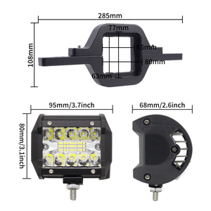 Support universel de crochet d'attelage de voiture avec 4 ''60W 72W 18W LED lumière de travail support de lampe antibrouillard arrière sauvegarde Offroad Truck Trailer - Product Image 5