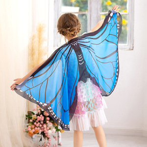 Enfants fille papillon ailes Cosplay Cape Cape Cape avec masques pour Dancewear - Product Image 6