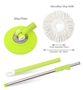 ไม้ถูพื้นแบบหมุนพร้อมด้ามจับแบบกดมือ ราคาถูก ใหม่ ใช้ซ้ำได้ ขายส่ง อะไหล่สำหรับไม้ถูพื้นแบบหมุน - Product Image 3