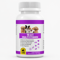 148g 15-in-1 Multivitamin Suplemen Vitamin Hewan Peliharaan untuk Anjing - Mendukung Kesehatan Imunitas, Pencernaan, Sendi & Jantung dalam Kemasan Botol
