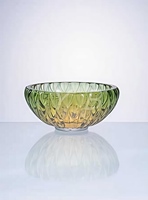 Bol de rangement en verre ambré gaufré pour entrée, coupelle décorative pour clés et bijoux, idéal pour la décoration de table à la maison