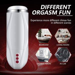 10 itme ve emme modları ile otomatik erkek Masturbator, erkekler için şarj edilebilir su geçirmez uçak fincan seks oyuncak - Product Image 6