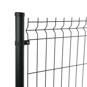 PVC-beschichteter 3D-Drahtgitterzaun im Freien/geschweißte Gartenzaun platten Metall Eisen Lager Sicherheits zaun und elektrisches Tor