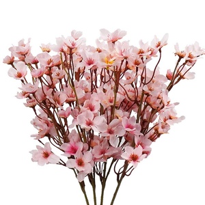 Flor Artificial de Melocotón, Rama Corta, Flor de Seda, Decoración de Boda de Primavera, Decoración del Hogar, Flor Artificial de Flor de Cerezo - Product Image 1