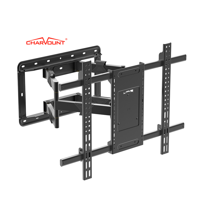 For Max VESA 800*600mm Cold Rolled Steel 120 Swivel Double Arm Full Motion TV Wall Mount 75 Inch